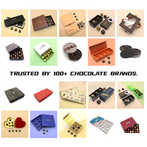 Lussuosa <span class=keywords><strong>Scatola</strong></span> Regalo Rigida in Cartone Blu Navy con Coperchio e Base per <span class=keywords><strong>Confezione</strong></span> di Barrette di Cioccolato - Product Image 3