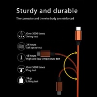Cable de Carga Rápida y Transferencia de Datos 6 en 1 con Trenzado de Nailon, Micro USB Tipo-C, con Logotipo para Regalos Promocionales, Éxito de Ventas 2026