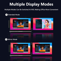 Extension de moniteur portable FHD 1080P IPS de 14 pouces pour ordinateur portable