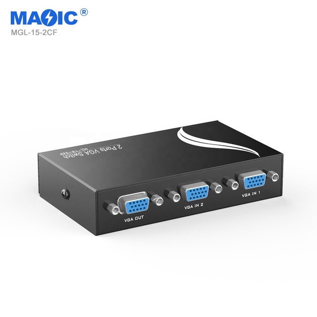 1080P Bi-Direction VGA Switch 2 Ports in 1 Out 60Hz Full HD Video Switcher Wide Screen for Monitor