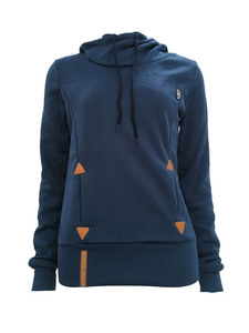 Tuta Casual larga da donna taglie forti autunno inverno con ricamo a manica lunga <span class=keywords><strong>felpa</strong></span> con cappuccio in <span class=keywords><strong>velluto</strong></span> spesso e caldo E6699 - Product Image 4