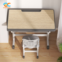 Table d'école en plastique légère Ensemble de chaises d'école complet robuste avec chaise d'étude ergonomique avec table pour petits espaces