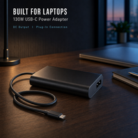 Adaptateur de chargeur USB C PD 130W universel pour ordinateur portable, cordon de charge inclus pour MacBook Pro, Dell, HP, Lenovo