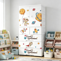 Armoire de rangement en plastique pour enfants, armoire portable avec tiroirs pour vêtements et jouets, organisateur de chambre d'enfant