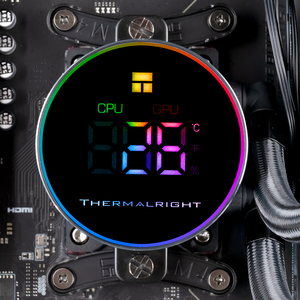 Refroidisseur AIO numérique ARGB BLACK V2 Frozen Magic 360 avec affichage de la température en temps réel, roulement fluide, faible bruit 28,2 dBA - Product Image 5
