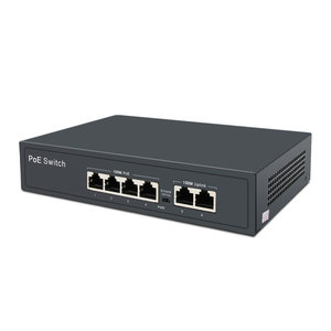 6-Port POE Standard 48V <b>Power</b> Supply Metal Megabit 250 Meter Network <b>Switch</b> with 4+2 Uplink 10/100Mbps 2 Uplink <b>Switch</b> - Product Image 2