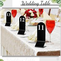 Panneau de table en acrylique noir avec numéros de 1 à 20 - Panneau de réservation de places pour fête