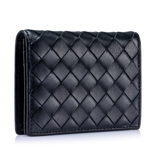 Leather Card <b>Holder</b> for Men and Women Leather Business Credit Card <b>Holder</b> <b>Wallets</b> Goat Leather Woven Card <b>Wallet</b> - Product Image 3