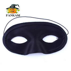 FANKASI Masque noir demi-visage pour Halloween, accessoire de costume, taille adulte et enfant - Product Image 4