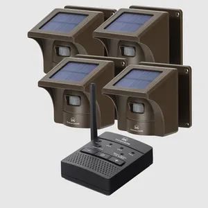 Sistema di allarme Smart home sensori PIR solari allarme 1 ricevitore e 3 sensori