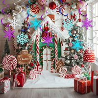 8 Stück Retro Winter Schneeflocken Glitzer PET-Material Hängende Wirbel-Streamer für Festivals Feiertage Babyparty Innenbereich