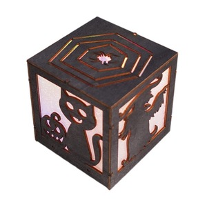 Nueva Lámpara de Cubo de Madera de Halloween, Luz LED, Adorno Luminoso, Calabaza, Fantasma, Bruja, Decoración para el Hogar, Suministros para Fiestas - Product Image 6