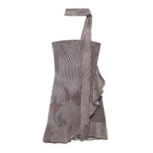 QSY 2025 2 Colorway M Lti Color Front R Ffle sin mangas Cas Al Fashion S Mmer Mini vestido Halter para mujer - Product Image 4