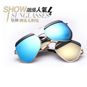 2023 nuovi occhiali da sole da uomo e da donna con montatura in metallo per sopracciglia in gelatina nera europea e americana all'ingrosso - Product Image 2