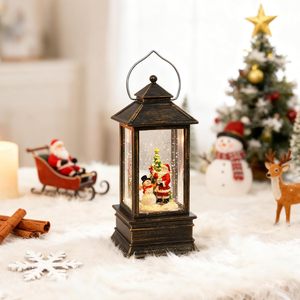 Lanterne de Noël à LED, lanterne décorative d'extérieur, petite lanterne, lampe, porte-bougie en plastique pour fête en plein air - Product Image 1