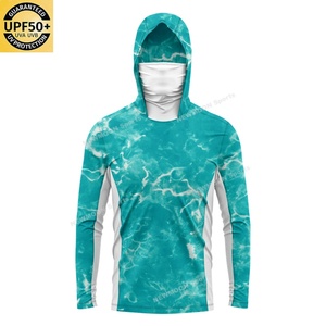 เสื้อตกปลาผู้ชายสั่งทำโลโก้ได้ ระบายอากาศได้ดี แขนยาว แห้งเร็ว ป้องกันรังสียูวี UPF 50 ผลิตจากโพลีเอสเตอร์ทนทาน - Product Image 3