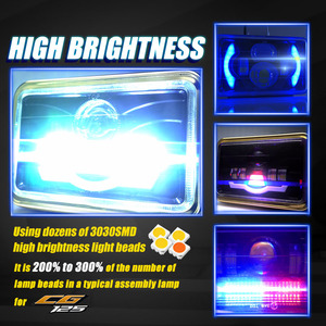 Ensemble de phares de moto MOTOLED <span class=keywords><strong>Custom</strong></span> <span class=keywords><strong>Vintage</strong></span> Dual pour <span class=keywords><strong>Honda</strong></span> CG125 Modified Light - Product Image 5