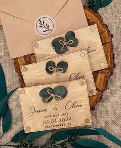 Invitations de <span class=keywords><strong>mariage</strong></span> en bois de luxe Style de conception moderne pour le vrac de Noël - Product Image 1