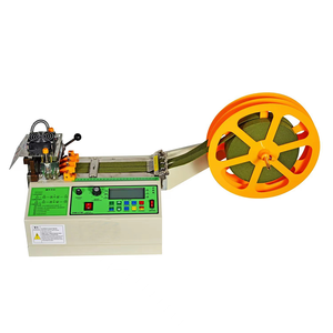ゴムバンドPVC用自動ホットナイフナイロンベルトポリエステルウェビングリボンサテンテープ切断機 - Product Image 1