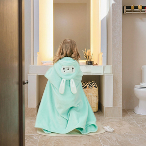 Vendita Diretta del Produttore: <span class=keywords><strong>Mantello</strong></span> con Cappuccio a Forma di Animale, Morbido e Adorabile Asciugamano con Cappuccio per Bambini - Product Image 1