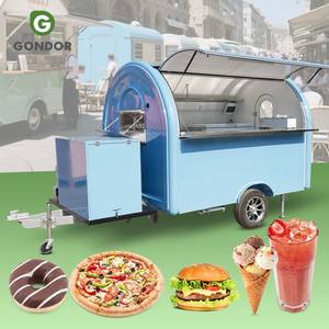 Mobile Smoker Grill Gyro Empty Malaysia Sweet Icecream Vintage <b>Small</b> Food Fast Food Van Trailer with Porch - Product Image 1