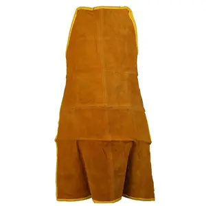 welder pants leather Suppliers-KSEIBI Best Selling Leather Welding Apron Cowhide Leather 60x90 cm