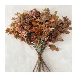 Flores Artificiales <span class=keywords><strong>de</strong></span> <span class=keywords><strong>café</strong></span> oscuro Multicolor, crisantemo <span class=keywords><strong>de</strong></span> loto para decoración <span class=keywords><strong>de</strong></span> boda - Product Image 3