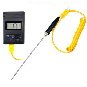 เทอร์โมคัปเปิลแบบมีด้ามจับขนาดเล็กชนิด K รุ่น WRNK-184 แบบหุ้มเกราะ รองรับ OEM/ODM ปรับแต่งได้ มาตรฐานกันน้ำ IP68 ผลิตจากสแตนเลส 304 หัววัดยาว 150 มม. - Product Image 1