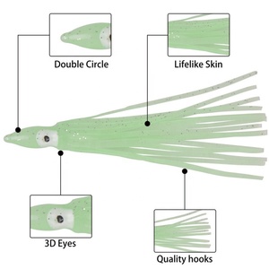 Letoyo Bạch Tuộc 20 Màu Sắc 5 cái/túi 4-24Cm Trolling Lure Mực Váy Bán Buôn Bạch Tuộc Váy Mực Thu Hút - Product Image 2