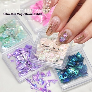 Aurora Iridescent <b>Abalone</b> <b>Shell</b> Nail Flakes Thin Pearl Mica Pieces 3D Broken <b>Shell</b> Nail Art Decoration - Product Image 2