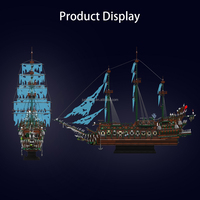 Mould King 13218 Barco Pirata El Holandés Volador, Juego de Bloques de Construcción de Modelos, Ladrillos MOC Creativos, Juguetes, Regalo de Navidad