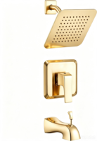 Robinet de douche mural moderne en laiton chromé avec régulateur de pression, jets pluie doux et variés, et cartouche céramique pour salle de bain et hôtel