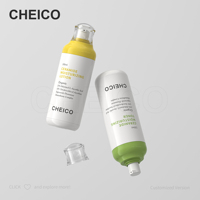 Flacon pompe sans air en plastique 30ml 50ml 100ml 120ml, sérigraphie, marquage à chaud, pour crème contour des yeux, crème visage, lotion, emballage cosmétique OEM