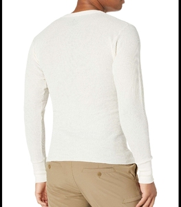 Gestrickte Farb sublimation Solid Slim Fit 100% Baumwolle Langes Hemd Herren Winter Thermal Waffel Stoff Long Johns - Product Image 4