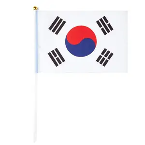 Bandiera sventolante a mano della corea del sud mini bandiera del festival nazionale bandiera pubblicitaria della corea del sud