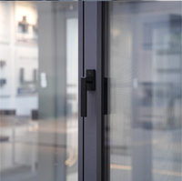 Portes/fenêtres de véranda contemporaines en aluminium, double vitrage trempé, double vitrage Low-E, insonorisées, coupe-vent, maison en verre