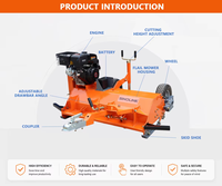 15HP moteur à essence ATV jardin Mulcher Quad remorquable télécommande Robot électrique fléau main pousser disque tour tondeuse à gazon