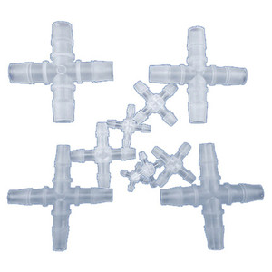 Conector de Plástico de Cuatro Vías Bai Su Yuan, Grosor de Pared de 1 mm, Transparente, para Conexión de Mangueras de Acuario - Product Image 2