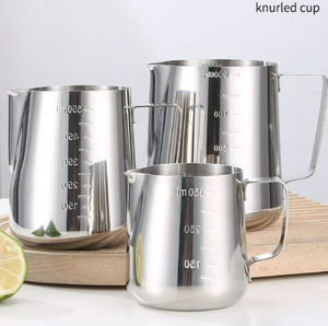 Machine à expresso Accessoires Usine Lait Moussant Pichet 350ML En Acier Inoxydable <span class=keywords><strong>Art</strong></span> Crémier Tasse 12Oz Café Cuisson À La Vapeur Pichet - Product Image 3