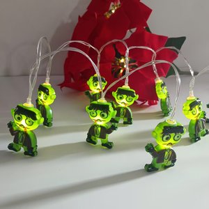 Phổ Biến Nhựa LED Halloween Chuỗi Đèn Kỳ Nghỉ Đảng <span class=keywords><strong>Zombie</strong></span> Kinh Dị Bầu Không Khí Ánh Sáng Chuỗi Ma Lễ Hội Trang Trí Đèn - Product Image 1