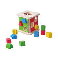 Juguete Educativo Montessori de Madera, Juguetes de Madera para Bebés, Caja de Clasificación de Formas para Niños