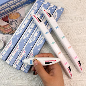 Soododo Creative Bullet Train Ensemble <span class=keywords><strong>de</strong></span> <span class=keywords><strong>surligneurs</strong></span> à pointe plate Outil d'étudiants en gros pour marquer les dessins <span class=keywords><strong>de</strong></span> graffitis et prendre des notes - Product Image 2