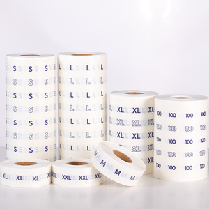 Pegatinas de vinilo transparente personalizadas, tamaño de ropa, PVC, XS, S, <span class=keywords><strong>M</strong></span>, <span class=keywords><strong>L</strong></span>, XL - Product Image 2