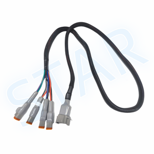 Custom Deutsch Dt 2/3 Pin Vrouwelijke Tot 12 Pin Mannelijke Connector Met Rubberen Laars Auto Draad Harnas - Product Image 1