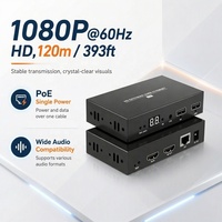 Extensor HDMI PoE, Alcance de 120M, 1080P 60Hz, KVM, IR, Multito-Multito