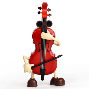 Caja Musical de Plástico con Diseño Clásico Retro para Violín y Guitarra, Regalo Musical para Violinistas - Product Image 1