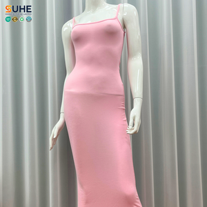 Vestido Largo Maxi SUHE DR-3003 para Mujer, Negro, Modal, Cuello Halter, Corte en A, Ecológico, Lavable, Transpirable, Alta Calidad - Product Image 5