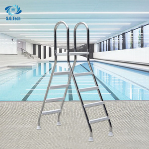 Couronne d'eau <span class=keywords><strong>Sol</strong></span> Portable <span class=keywords><strong>Piscine</strong></span> Échelle En Acier Inoxydable <span class=keywords><strong>Piscine</strong></span> <span class=keywords><strong>Double</strong></span> Face Deux Pieds Échelles - Product Image 5