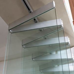 Portes coulissantes accordéon en verre trempé isolant pour patio moderne haut de gamme, portes pliantes sans cadre en aluminium sur mesure pour salon - Product Image 4
