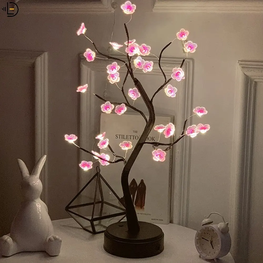 Hot Selling Tabletop Bonsai Tree Light Diy Kunstmatige Boom Lamp Voor Kerstversiering Bruiloft Vakantie Verlichting